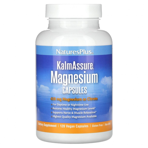 NaturesPlus, KalmAssure, магний, 140 мг, 90 веганских капсул #1