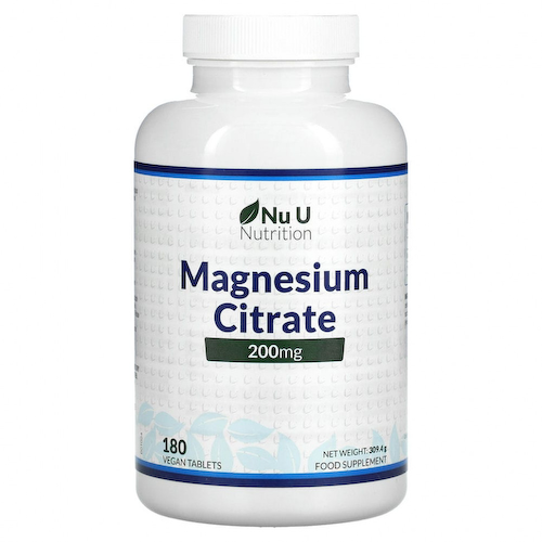 Nu U Nutrition, Цитрат магния, 200 мг, 180 растительных таблеток #1