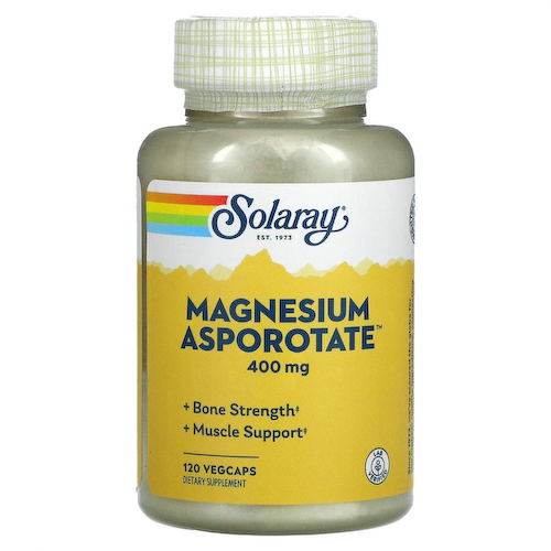 Solaray, Magnesium Asporotate, магний, 200 мг, 120 растительных капсул #1