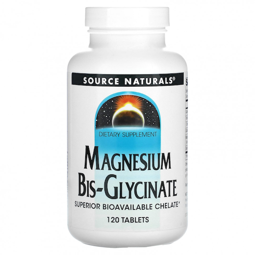 Source Naturals, Бис-глицинат магния, 120 таблеток #1