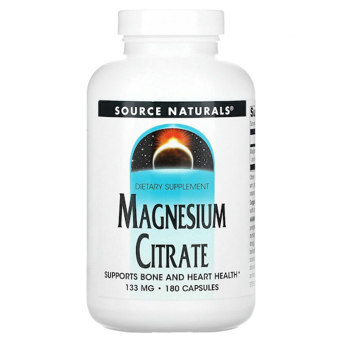 Source Naturals, цитрат магния, 133 мг, 180 капсул #1