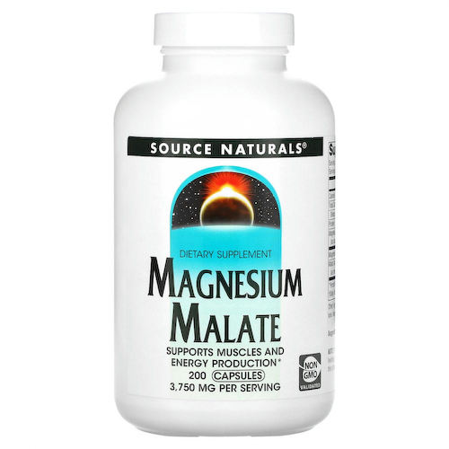 Source Naturals, яблочнокислый магний, 3750 мг, 200 капсул #1
