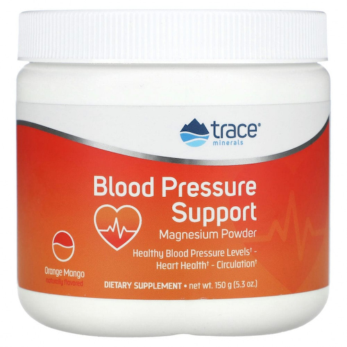 Trace Minerals ®, Blood Pressure Support Magnesium Powder, Orange Mango, 5.3 oz (150 g) #1