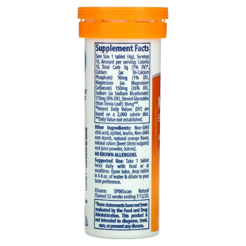 Trace Minerals ®, магний, шипучие таблетки, апельсин, 10 таблеток, 40 г (1,41 унции) #1