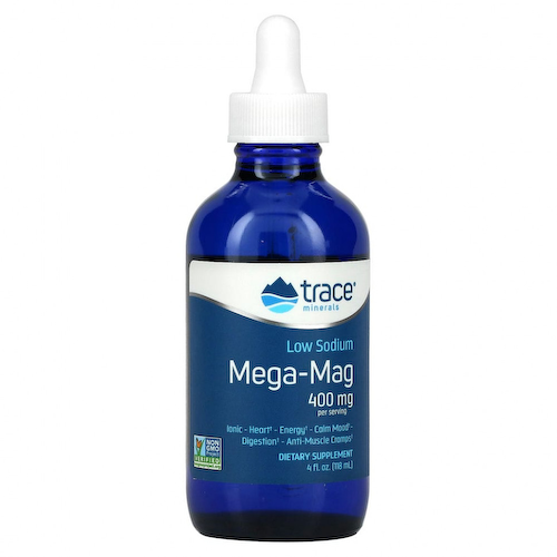 Trace Minerals ®, Mega-Mag с низким содержанием натрия, 400 мг, 118 мл (4 жидк. унции) #1