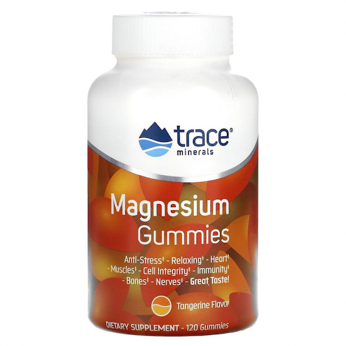 Trace Minerals ®, Жевательные мармеладки с магнием, мандарин, 120 жевательных таблеток #1