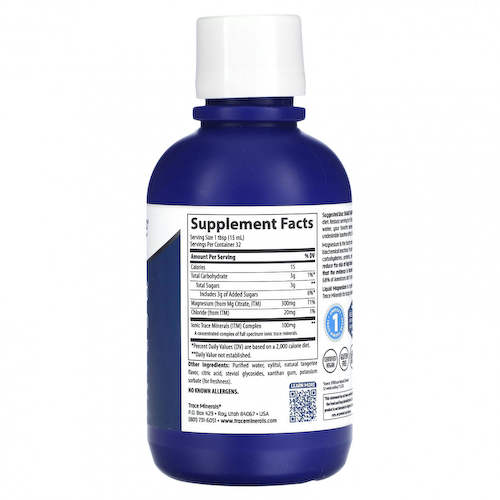 Trace Minerals ®, Жидкий магний, мандарин, 300 мг, 473 мл (16 жидк. Унций) #1