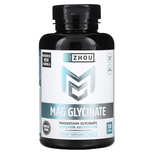 Zhou Nutrition, Магний глицинат, 87 мг, 180 капсул #1