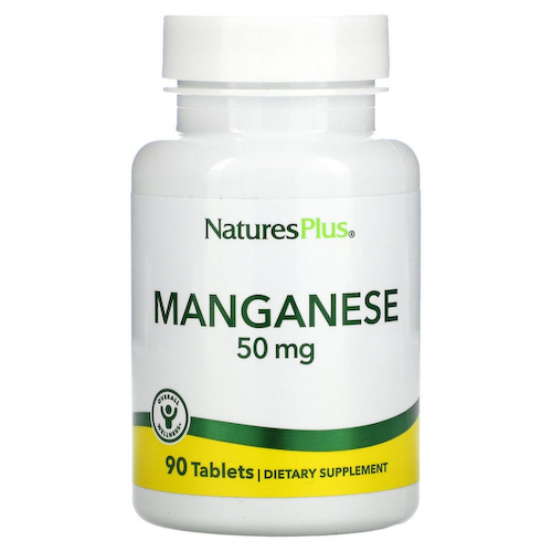 NaturesPlus, марганец, 50 мг, 90 таблеток #1