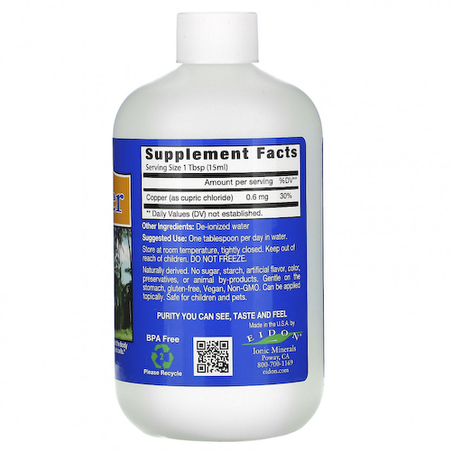 Eidon Mineral Supplements, Медь, 533 мл (18 унций) #1