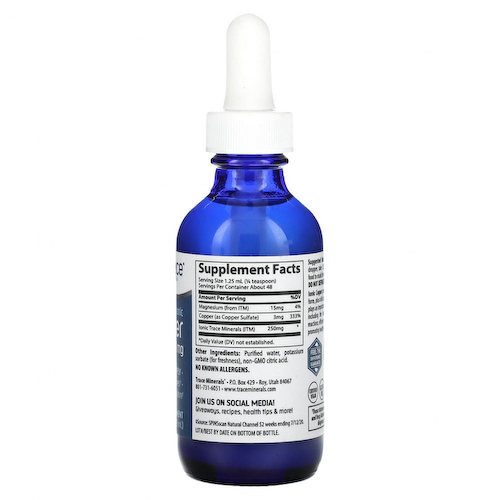 Trace Minerals ®, Ионная медь, 3 мг, 59 мл (2 жидк. Унции) #1