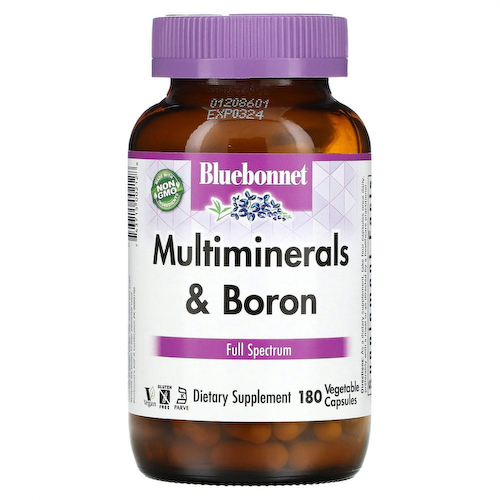 Bluebonnet Nutrition, Multiminerals, с бором, 180 растительных капсул Vcaps® #1
