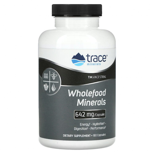 Trace Minerals ®, TM Ancestral, цельные пищевые минералы, 642 мг, 180 капсул #1