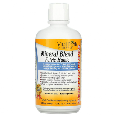Vital Earth Minerals, Смесь фульвовых и гуминовых минералов, 32 жидкие унции (946 мл) #1