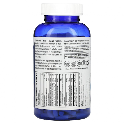 Trace Minerals ®, ConcenTrace, таблетки с минералами и микроэлементами, 300 таблеток #1