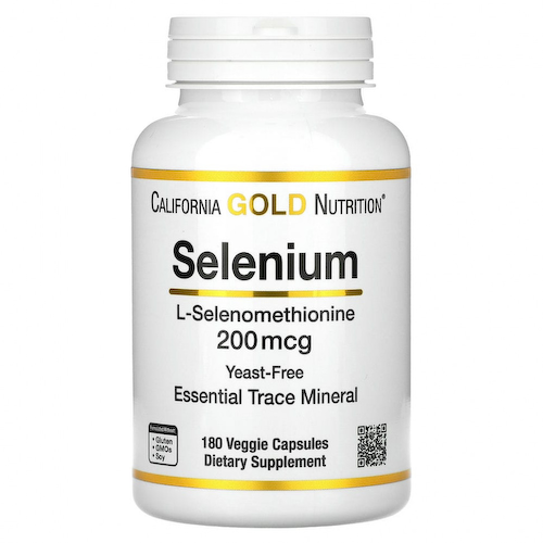 California Gold Nutrition, селен, бездрожжевой, 200 мкг, 180 вегетарианских капсул #1
