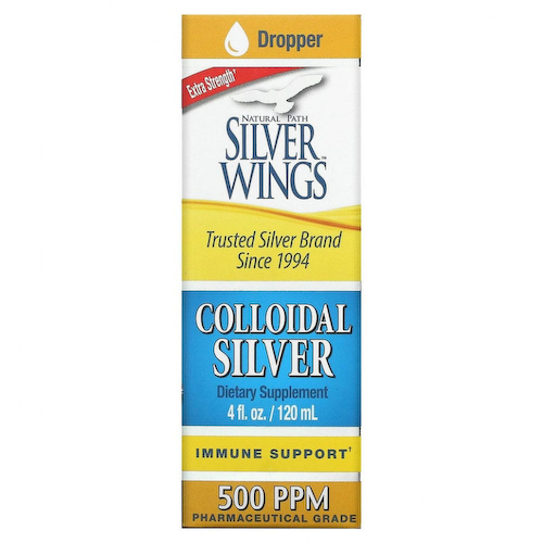 Natural Path Silver Wings, Colloidal Silver, Extra Strength, 500 ч/млн, 120 мл (4 жидких унции) #1