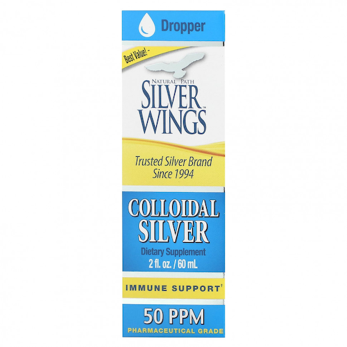 Natural Path Silver Wings, Коллоидное серебро, 50 част. / Млн, 60 мл (2 жидк. Унции) #1