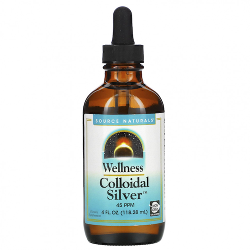Source Naturals, Коллоидное серебро для хорошего самочувствия, 45 PPM, 118,28 мл (4 жидкие унции) #1