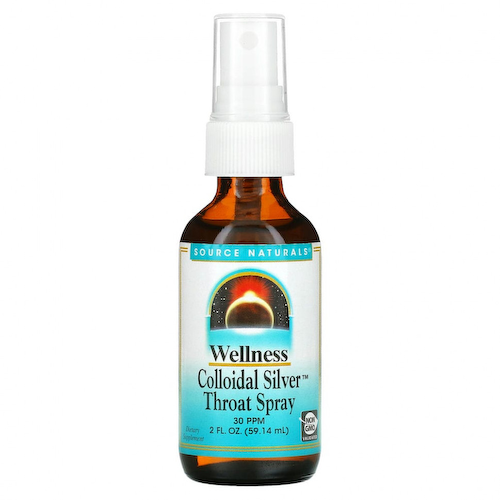 Source Naturals, Wellness, спрей для горла с коллоидным серебром, 30 част./млн, 59,14 мл (2 жидк. унции) #1