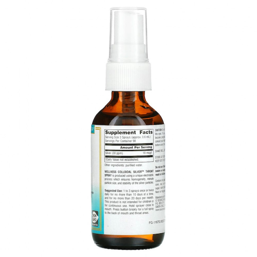 Source Naturals, Wellness, спрей для горла с коллоидным серебром, 30 част./млн, 59,14 мл (2 жидк. унции) #1