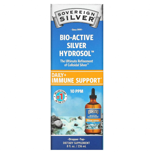 Sovereign Silver, Bio-Active Silver Hydrosol с дозатором-пипеткой, ежедневная и иммунная поддержка, 10 част./млн, 236 мл (8 жидк. унций) #1