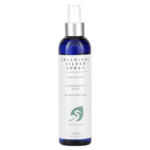 White Egret Personal Care, Спрей с коллоидным серебром, 30 частей на миллион, 8 ж. унц.(237 мл) #1