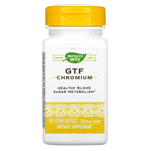 Nature's Way, хром (GTF), 200 мкг, 100 веганских капсул #1