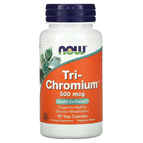 NOW Foods, Tri-Chromium, 500 мкг, 90 вегетарианских капсул #1