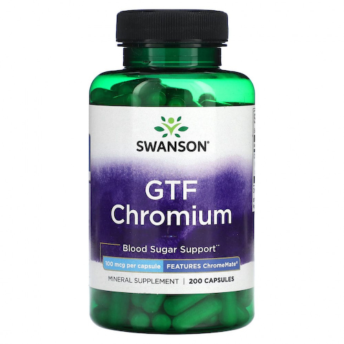 Swanson, GTF хром, 100 мкг, 200 капсул #1