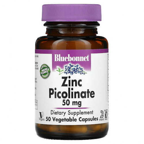 Bluebonnet Nutrition, Пиколинат цинка, 50 мг, 50 растительных капсул #1