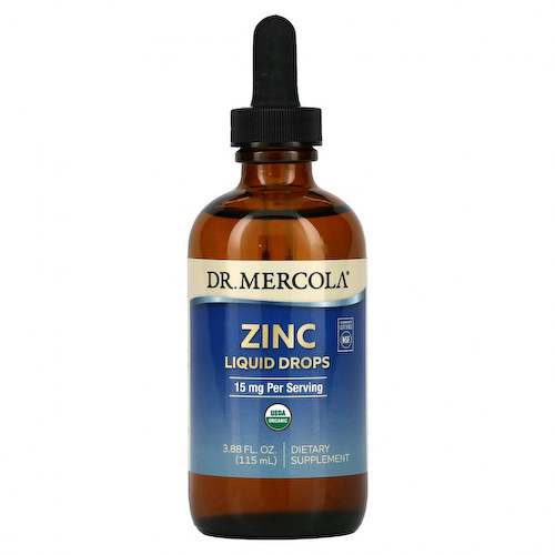 Dr. Mercola, цинк, 15 мг, 115 мл (3,88 жидк. унции) #1