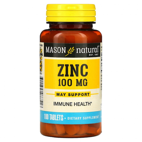 Mason Natural, Цинк, 100 мг, 100 таблеток #1