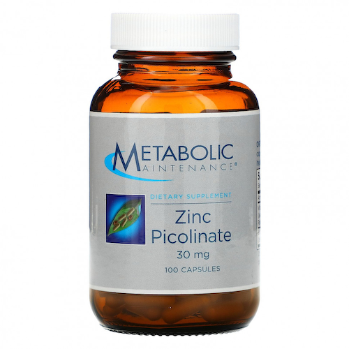 Metabolic Maintenance, Пиколинат цинка, 30 мг, 100 капсул #1