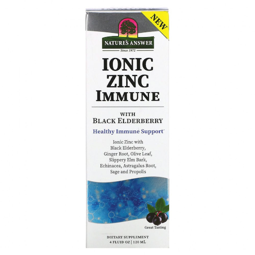 Nature's Answer, Ionic Zinc Immune с черной бузиной, 120 мл (4 жидк. Унции) #1
