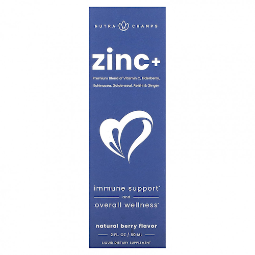 NutraChamps, Liquid Zinc +, натуральные ягоды, 60 мл (2 жидк. Унции) #1