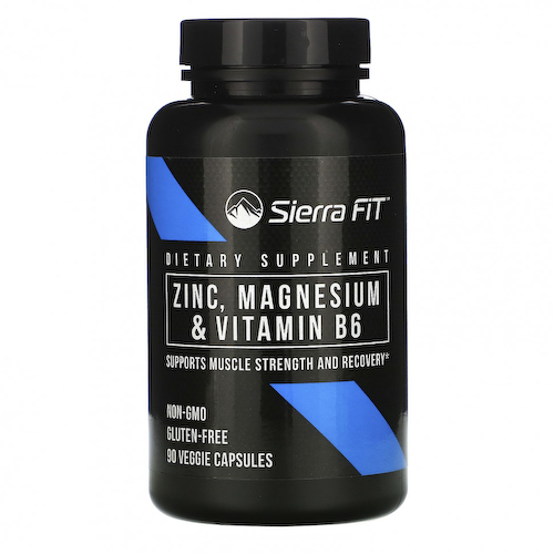 Sierra Fit, цинк, магний и витамин B6, 90 растительных капсул #1