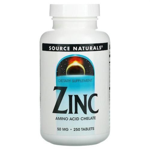 Source Naturals, цинк, 50 мг, 250 таблеток #1