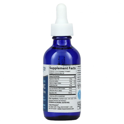 Trace Minerals ®, Ионизированный цинк, 50 мг, 59 мл (2 жидк. унции) #1
