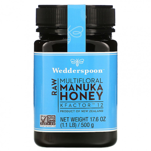 Wedderspoon, Необработанный многоцветковый мед манука, KFactor 12, 500 г (1,1 фунта) #1