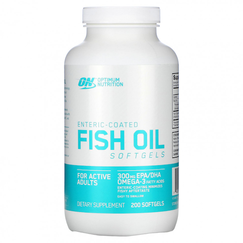 Optimum Nutrition, Кишечнорастворимый рыбий жир, 200 мягких капсул #1