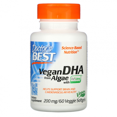 Doctor's Best, Life's DHA, веганская ДГК из водорослей, 200 мг, 60 растительных капсул #1