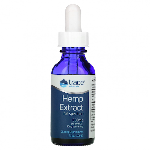 Trace Minerals ®, Экстракт конопли, 600 мг, 30 мл (1 жидк. Унция) #1