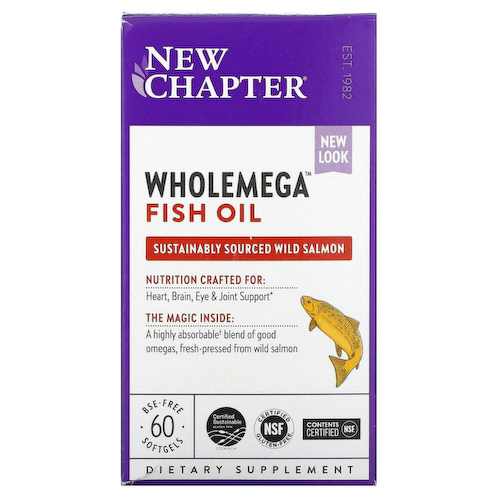 New Chapter, Рыбий жир Wholemega, 60 мягких таблеток #1