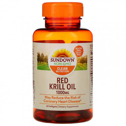 Sundown Naturals, Масло красного криля, 1000 мг, 60 мягких таблеток #1