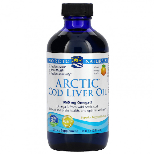 Nordic Naturals, Жир печени арктической трески со вкусом апельсина, 237 мл (8 жидких унций) #1