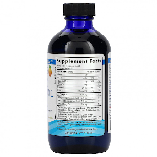 Nordic Naturals, Жир печени арктической трески со вкусом апельсина, 237 мл (8 жидких унций) #1