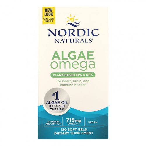 Nordic Naturals, Algae Omega, 715 мг, 120 мягких таблеток #1