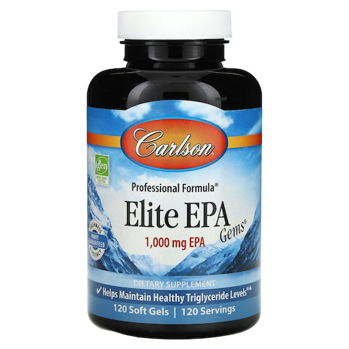 Carlson Labs, Elite EPA Gems, 1000 мг, 120 капсул #1