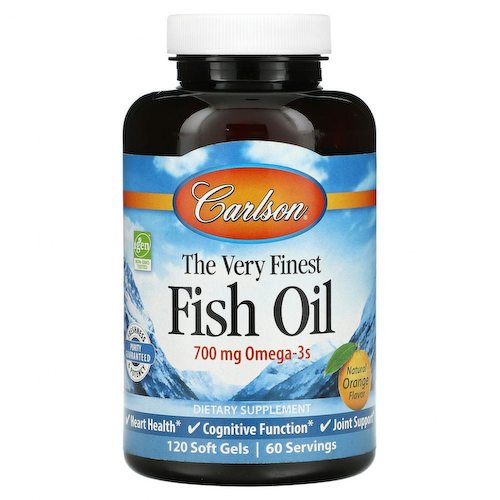 Carlson Labs, Самый лучший рыбий жир, натуральный апельсиновый вкус, 350 мг, 120 мягких таблеток #1
